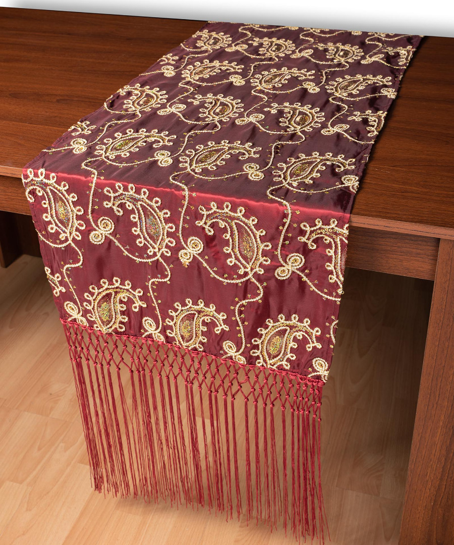1028bornto2 Σατέν τραβέρσα 1028 (50cm x 210cm) μπορντώ SilkFashion - Image 1