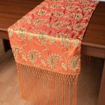 Σατέν τραβέρσα 1028 (50cm x 210cm) πορτοκαλί SilkFashion