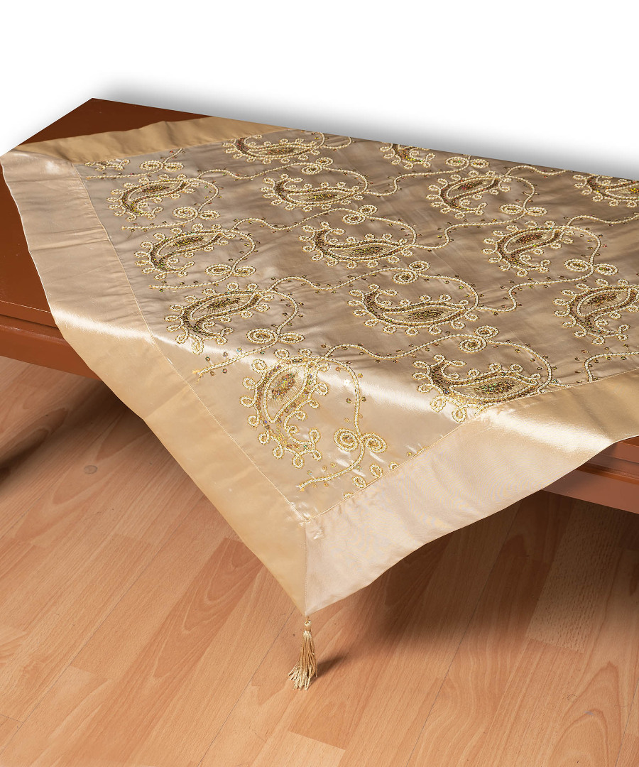 1028xryso Σατέν καρέ 1028 (85cm x 85cm) χρυσό SilkFashion - Image 1