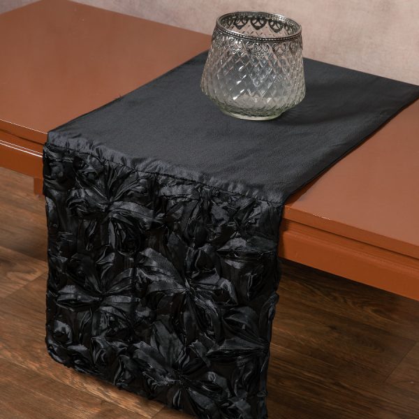 Σατέν τραβέρσα (35cm x 170cm) 1048 μαύρη SilkFashion