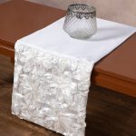 Σατέν τραβέρσα (35cm x 170cm) 1048 λευκή SilkFashion