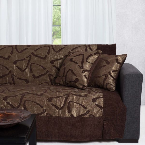 ΡΙΧΤΑΡΙΑ 11230 (180cm x 180cm / 180cm  x 250cm / 180cm x 320cm) καφέ SilkFashion