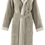 Μπουρνούζι Μακρύ Με Κουκούλα Guy Laroche Monogram Khaki-Beige