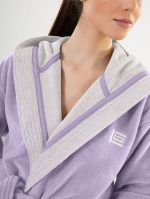 Μπουρνούζι Μακρύ Με Κουκούλα Guy Laroche Monogram Lavender - Image 4