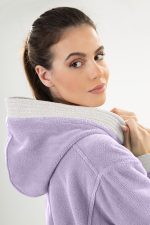 Μπουρνούζι Μακρύ Με Κουκούλα Guy Laroche Monogram Lavender - Image 3