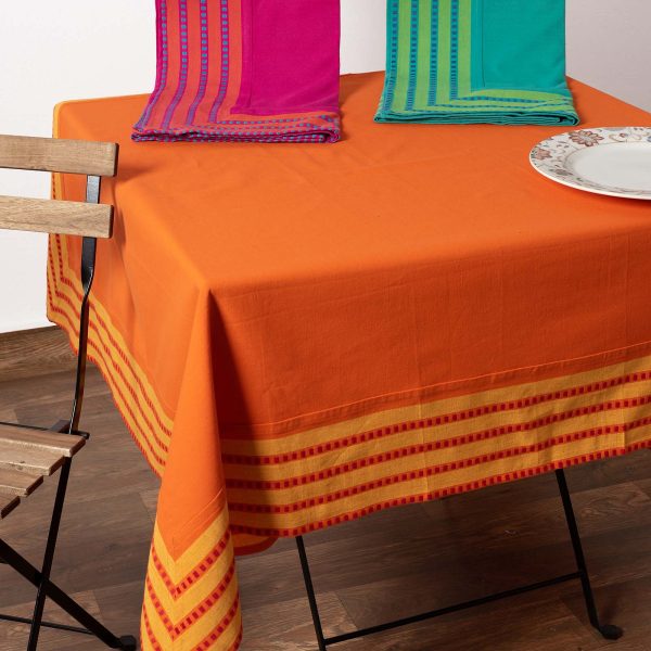 τραπεζομάντηλα ( 140cm x 180cm) 11340 πορτοκαλί SilkFashion
