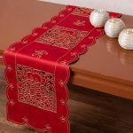 Τραβέρσα χριστουγεννιάτικη 1180 (30cm x 140cm) κόκκινη SilkFashion