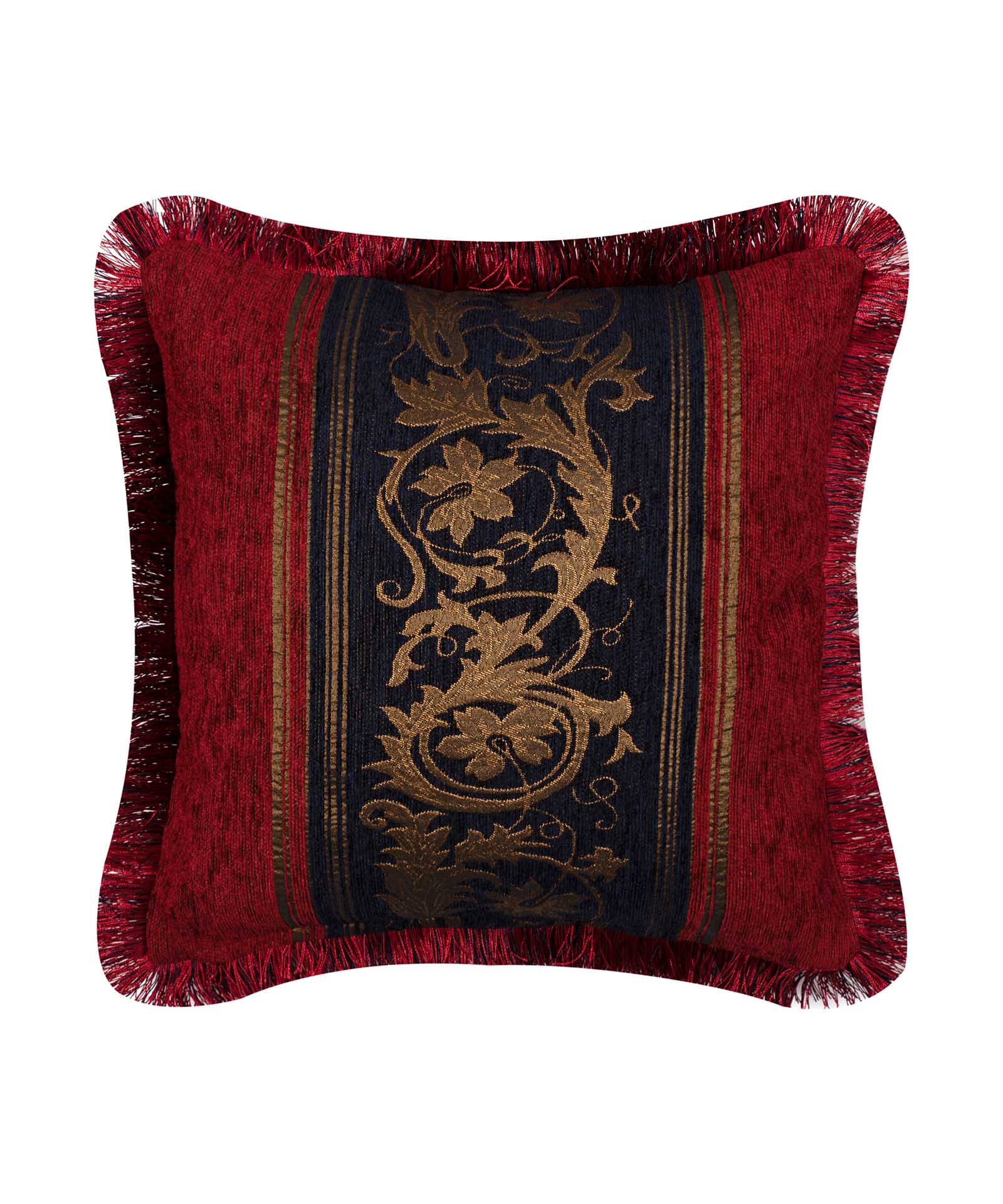 1208borntoble ΜΑΞΙΛΑΡΟΘΗΚΗ (45cm x 45cm) 1208 μπορντώ/μπλε SilkFashion - Image 1