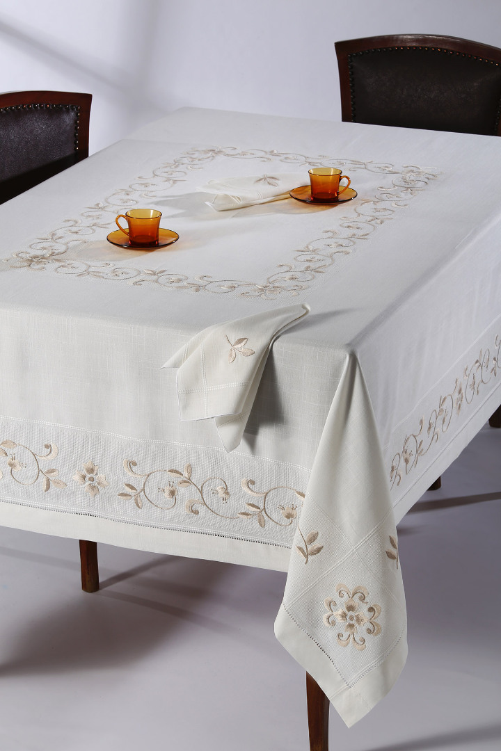 1218 Χειροποίητο τραπεζομάντηλο 1218 (170cm x 220cm) SilkFashion - Image 1