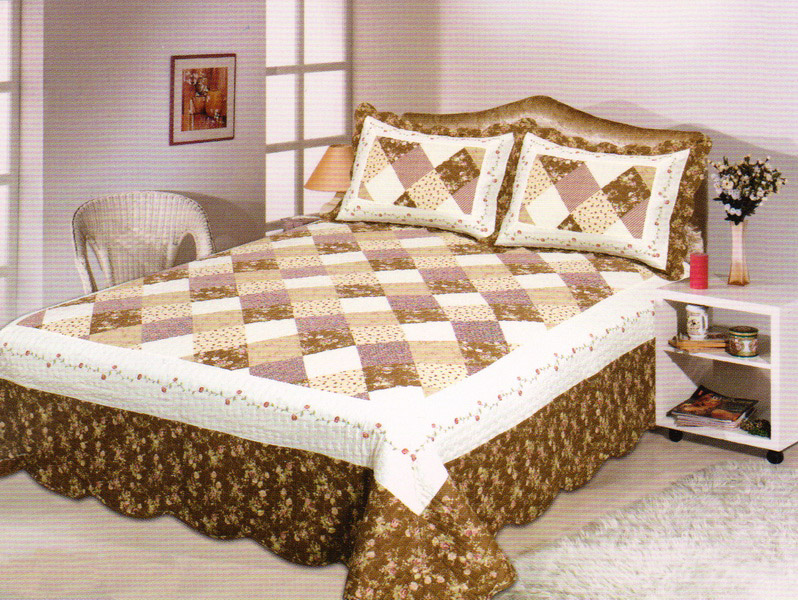 13-052a ΚΟΥΒΕΡΛΙ σετ (160cm x 220cm + 1 x 50cm x 70 cm) 13-052 SilkFashion - Image 1