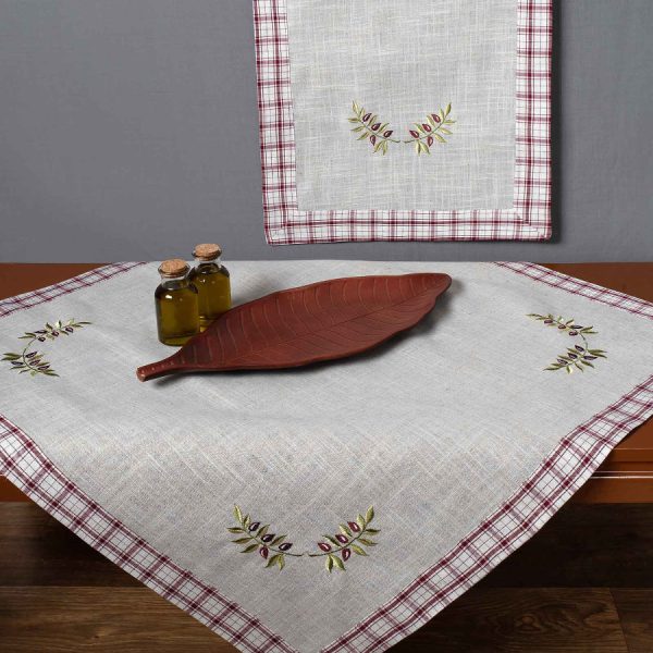 Καρέ 1312 (85cm x 85cm) Κόκκινο SilkFashion