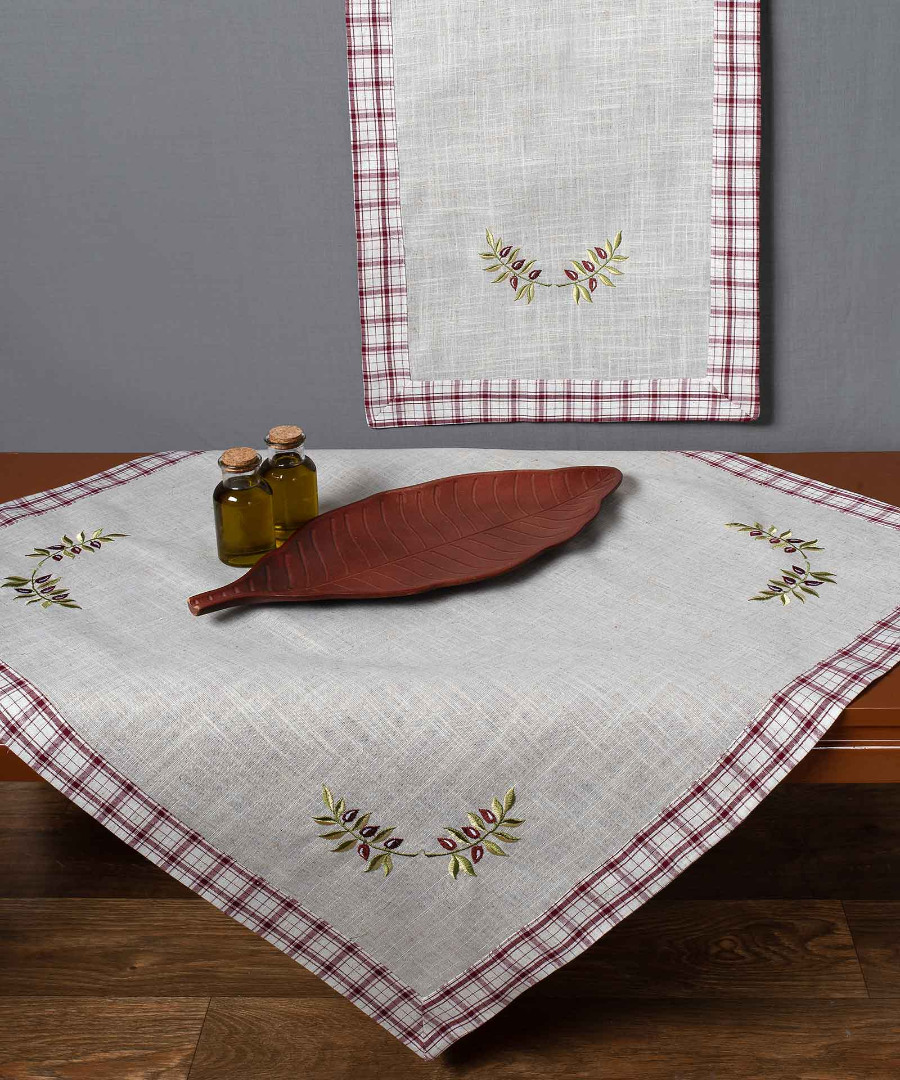 1312kokkino Καρέ 1312 (85cm x 85cm) Κόκκινο SilkFashion - Image 1