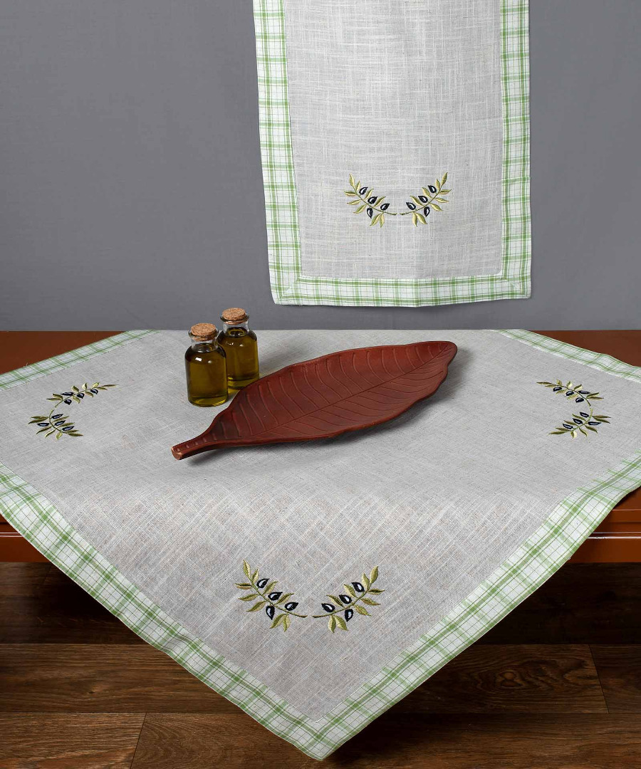 1312prasino-3 Τραπεζομάντηλο 1312 (135cm x 175cm) πράσινο SilkFashion - Image 1