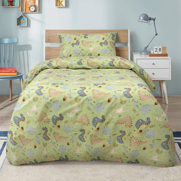 LINO ΠΑΙΔΙΚΑ ΣΕΤ ΣΕΝΤΟΝΙΑ JURRASIC NAP GREEN 170X260