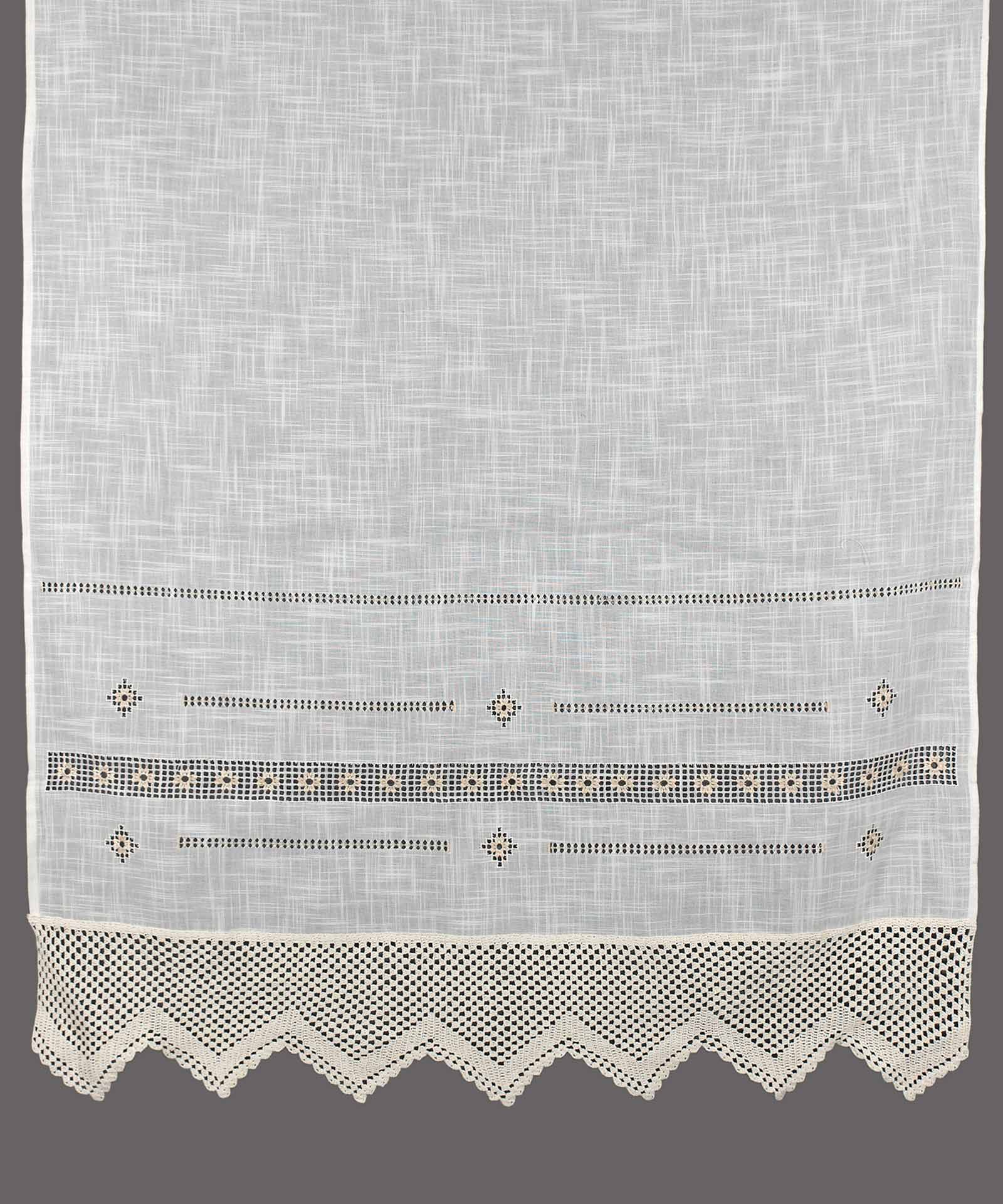 1706leyko-2 κουρτίνα 1706 (140cm x 260cm) λευκό με τούνελ SilkFashion - Image 1