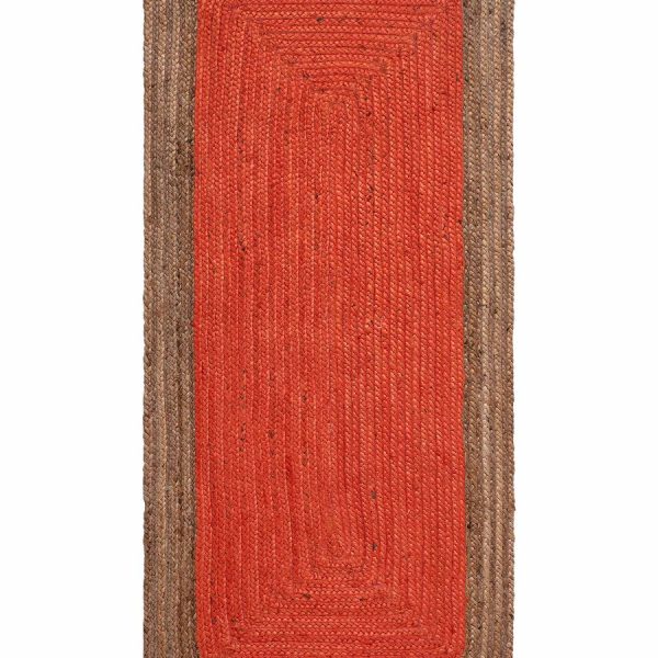 Χαλί γιούτα 1708 (70cm x 160cm) teracotta SilkFashion