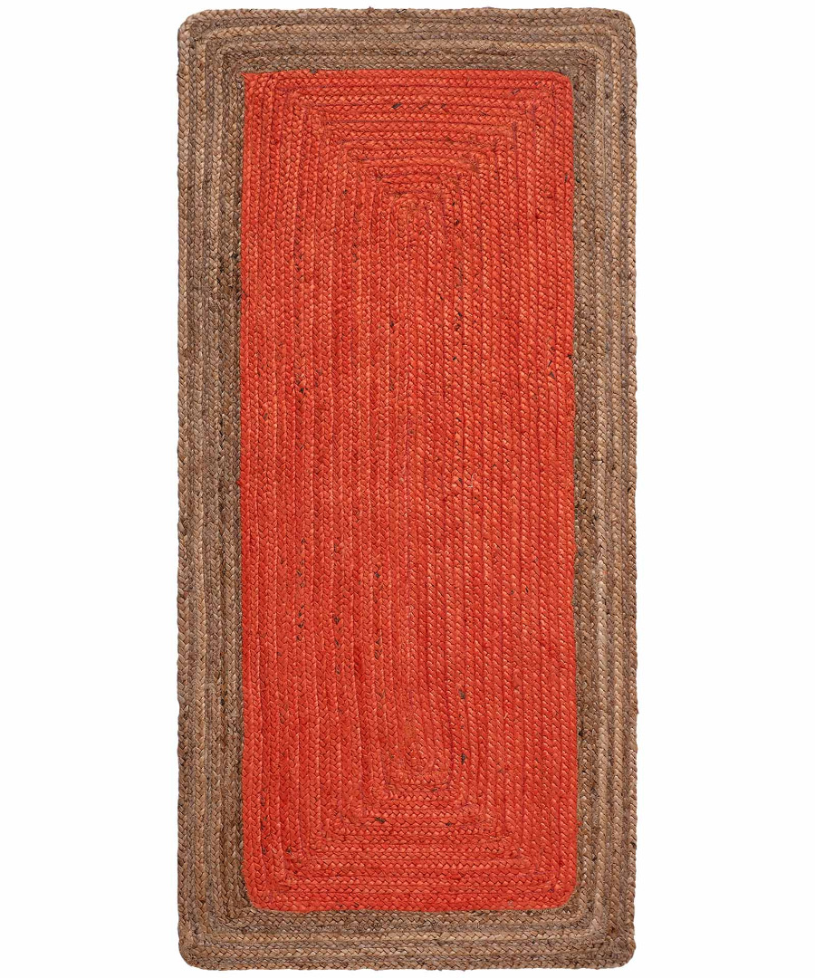 1708 Χαλί γιούτα 1708 (70cm x 160cm) teracotta SilkFashion - Image 1
