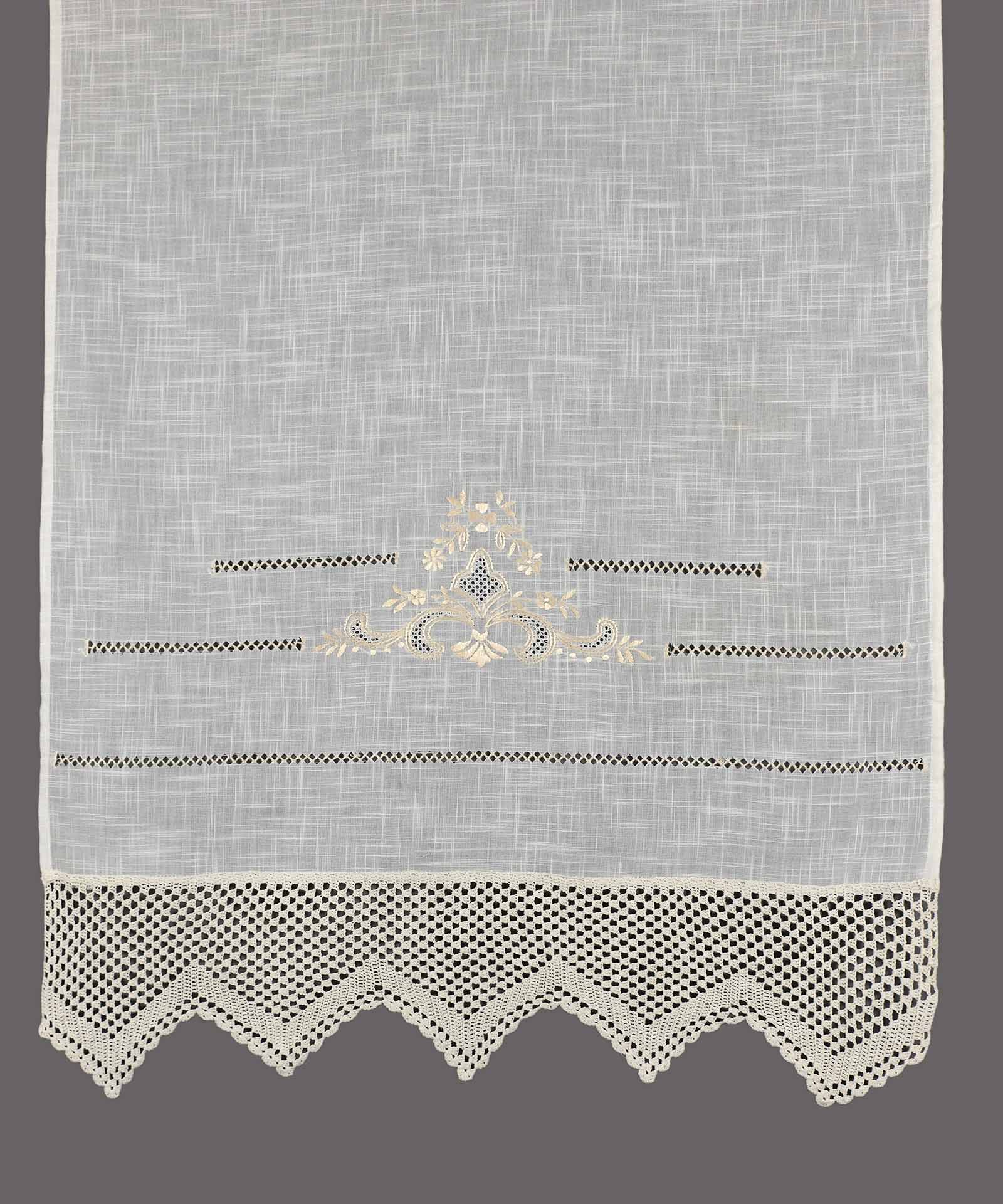 1714leyko-3 κουρτίνα 1714 (140cm x 260cm) λευκό με τούνελ SilkFashion - Image 1