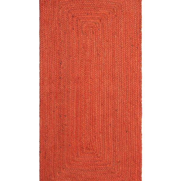 Χαλί γιούτα 1717 (70cm x 160cm) teracotta SilkFashion