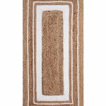 Χαλί γιούτα 1781 (120cm x 180cm) natural/white SilkFashion