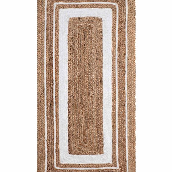 Χαλί γιούτα 1781 (120cm x 180cm) natural/white SilkFashion