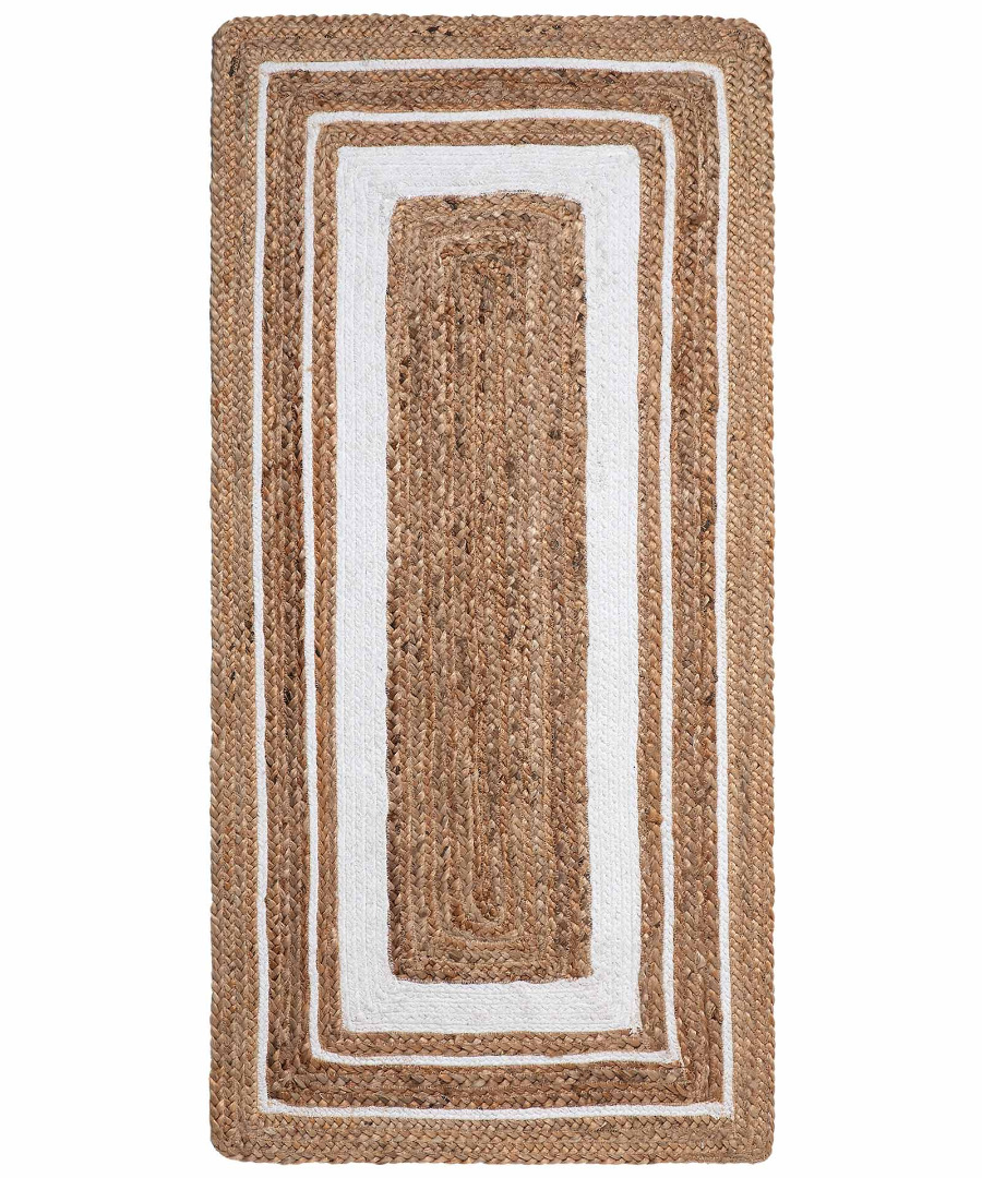 1727 Χαλί γιούτα 1781 (120cm x 180cm) natural/white SilkFashion - Image 1