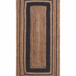 Χαλί γιούτα 1782 (120cm x 180cm) natural/black SilkFashion