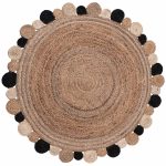 Χαλί γιούτα 1731 (120cm) black SilkFashion