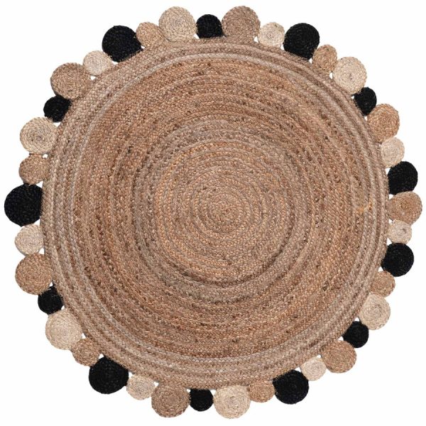 Χαλί γιούτα 1731 (120cm) black SilkFashion