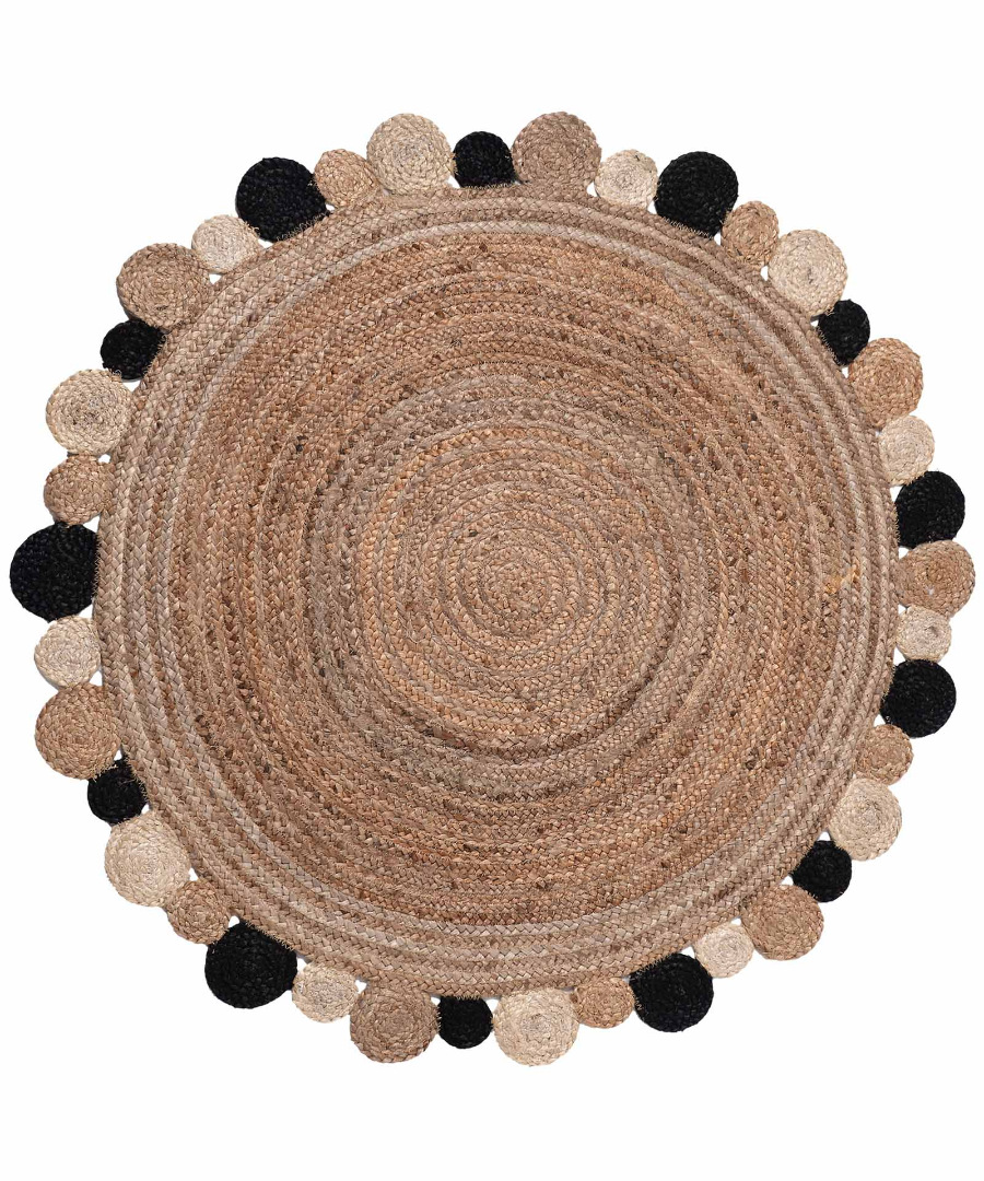 1731 Χαλί γιούτα 1731 (120cm) black SilkFashion - Image 1