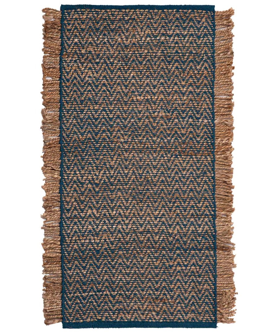 1745 Χαλί γιούτα 1745 (70cm x 160cm) petrol SilkFashion - Image 1