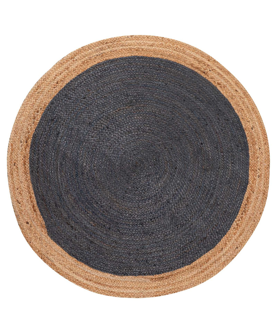 1749 Χαλί γιούτα 1749 (150cm) natural/dark grey SilkFashion - Image 1