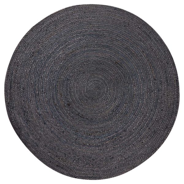 Χαλί γιούτα 1755 (200cm) dark grey SilkFashion