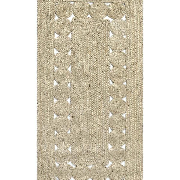 Χαλί γιούτα 1762 (70cm x 160cm) light grey SilkFashion