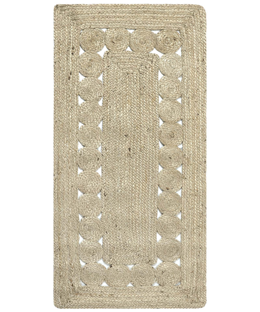 1762 Χαλί γιούτα 1762 (70cm x 160cm) light grey SilkFashion - Image 1