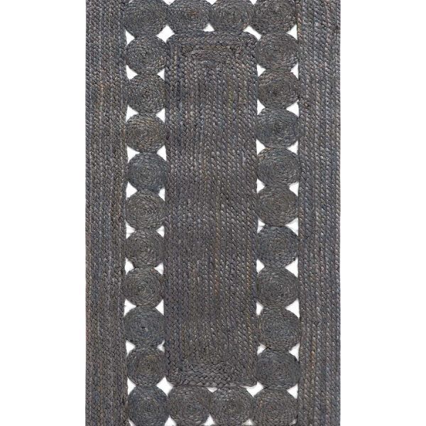 Χαλί γιούτα 1766 (60cm x 130cm) dark grey SilkFashion