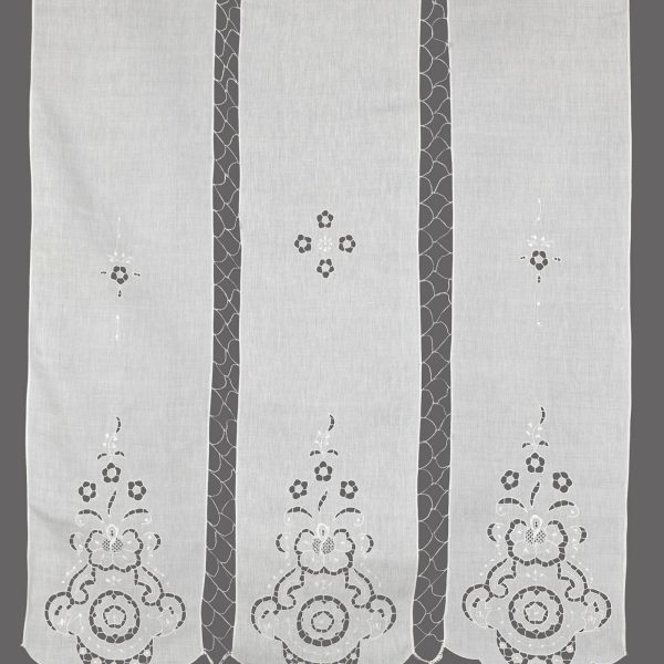 κουρτίνα 177 (140cm x 260cm) λευκή με τούνελ SilkFashion