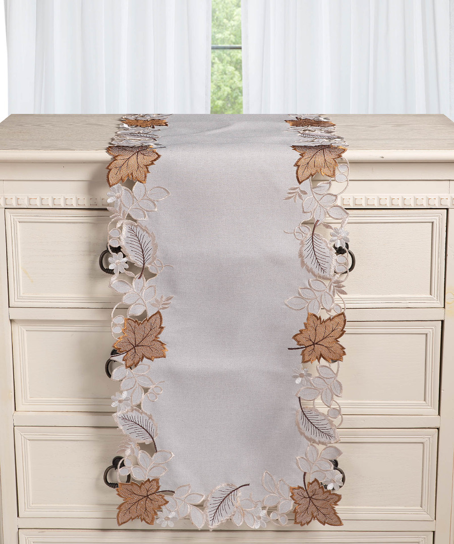 19315gkri Τραβέρσα 19315 (38cm x 172cm) γκρί SilkFashion - Image 1