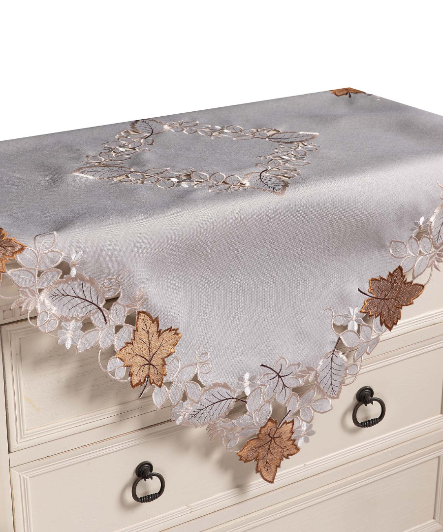 19315gkrib-1 Καρέ 19315 (85cm x 85cm) γκρί SilkFashion - Image 1