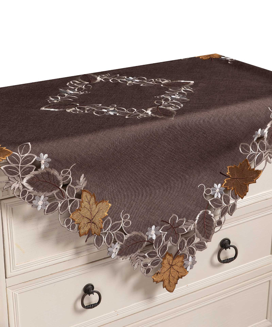 19315kafeb-1 Καρέ 19315 (85cm x 85cm) καφέ SilkFashion - Image 1