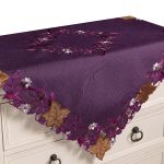 Τραπεζοκαρέ 19315 (130cm x 130cm) μώβ SilkFashion