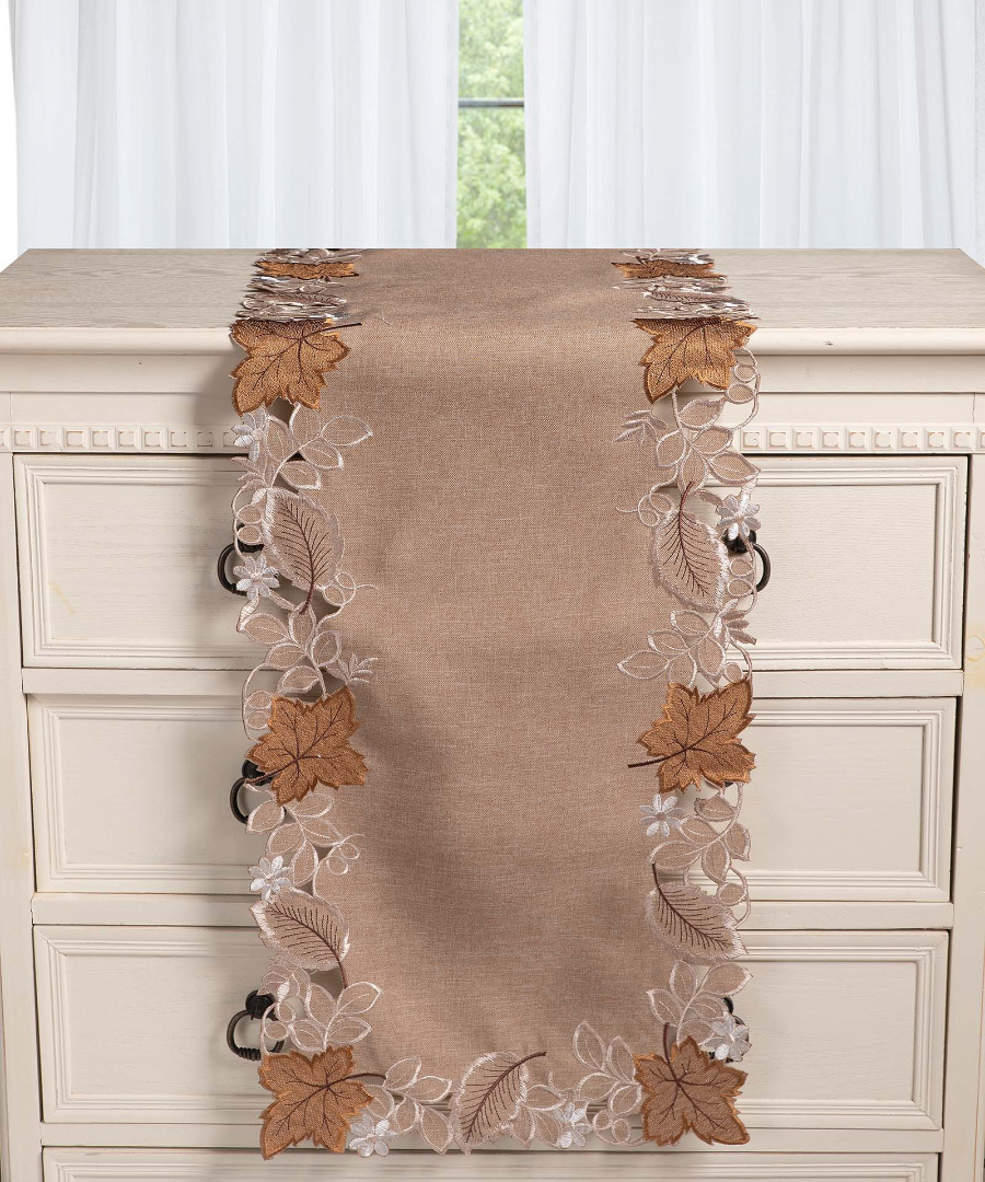 19315mpez Τραβέρσα 19315 (38cm x 172cm) μπέζ SilkFashion - Image 1