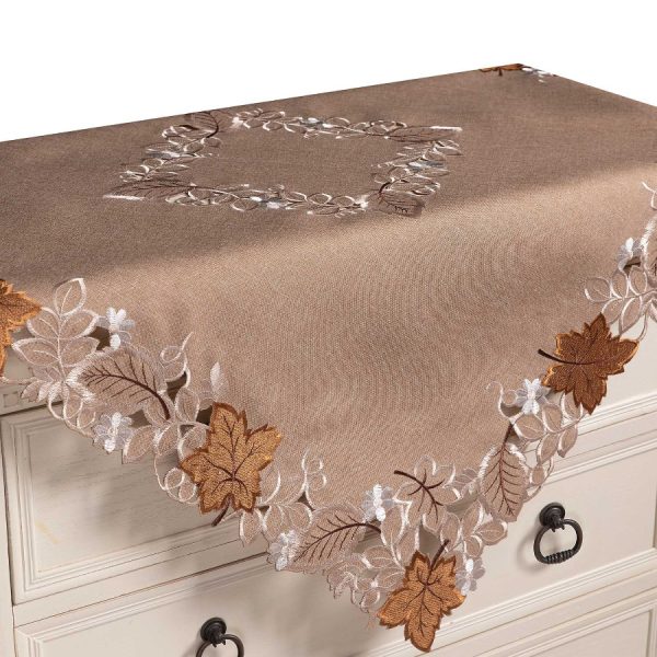 Καρέ 19315 (85cm x 85cm) μπέζ SilkFashion