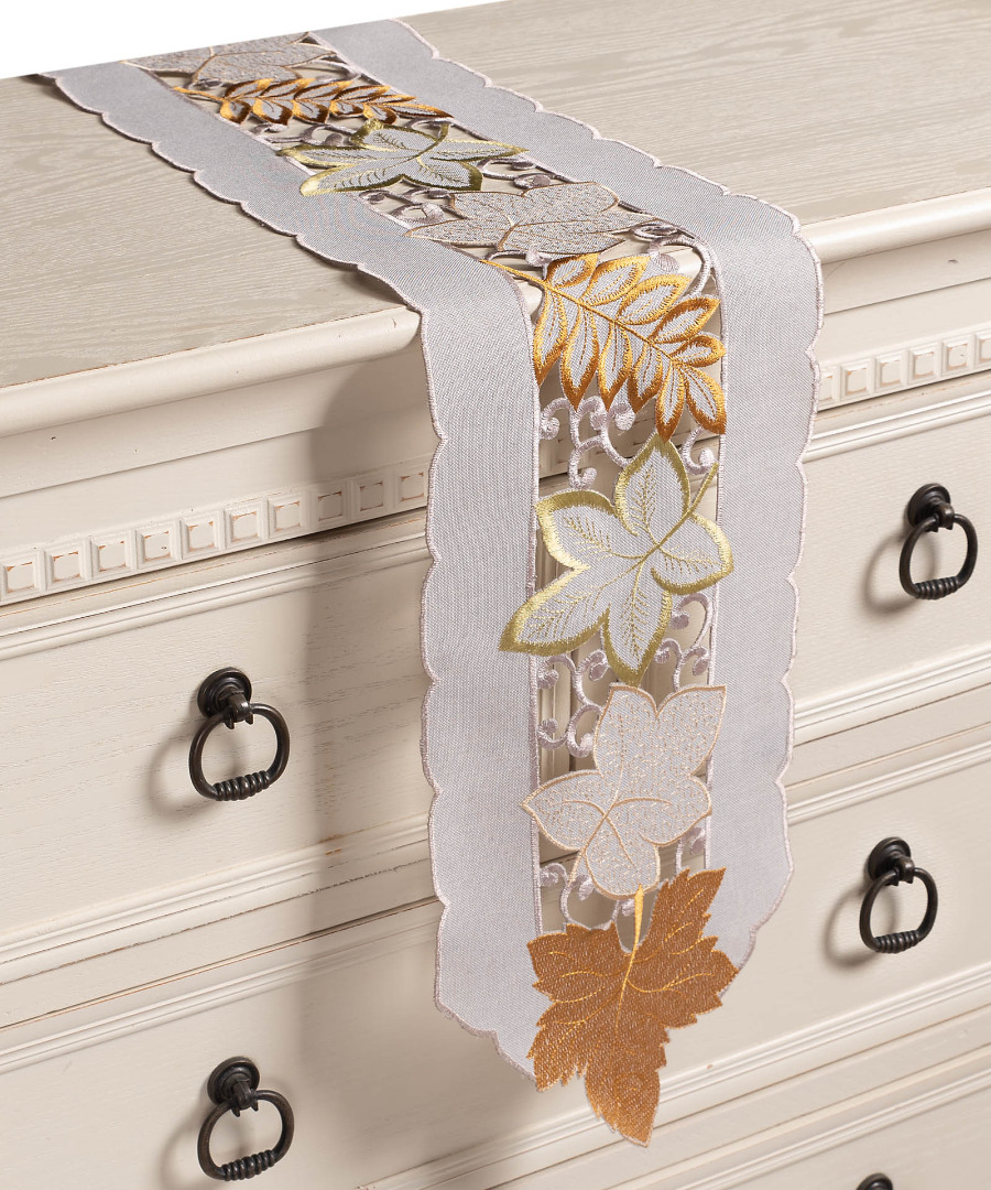 19612gkrid Τραβέρσα 19612 (20cm x 165cm) γκρί SilkFashion - Image 1