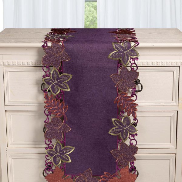 Τραβέρσα 19612 (38cm x 172cm) μώβ SilkFashion