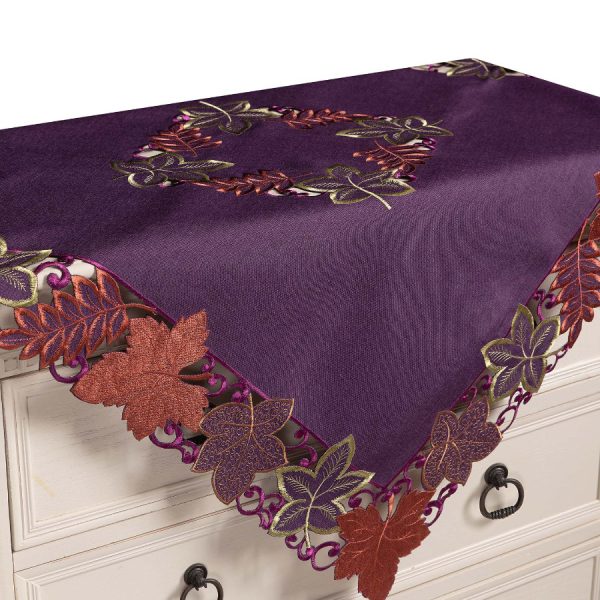 Τραπεζοκαρέ 19612 (130cm x 130cm) μώβ SilkFashion