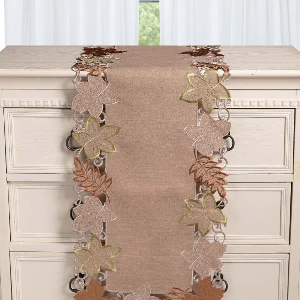 Τραβέρσα 19612 (38cm x 172cm) μπέζ SilkFashion