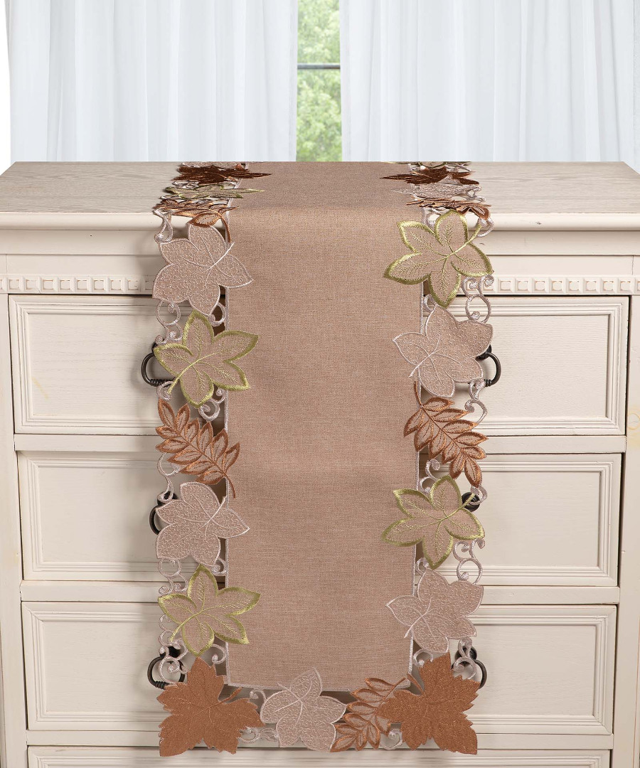 19612mpez Τραβέρσα 19612 (38cm x 172cm) μπέζ SilkFashion - Image 1