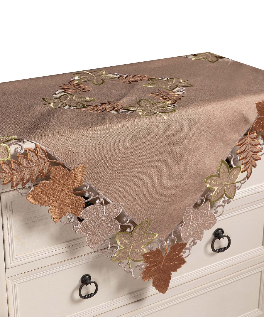 19612mpezb Καρέ 19612 (85cm x 85cm) μπέζ SilkFashion - Image 1