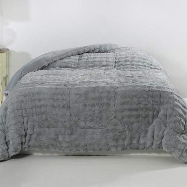 Κουβερτοπάπλωμα burble (170cm x 240cm) γκρί SilkFashion
